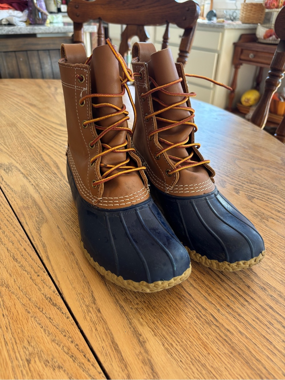 L.L. Bean Brown Leather and Black Rubber women’s Rain & Snow Boots